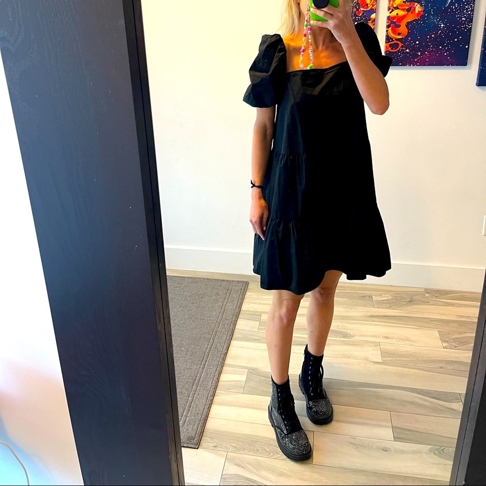 Black mini dress